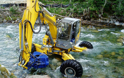 Photograph: Man operating equipment